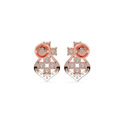 Celestial Diamond Earrings-Rose Gold