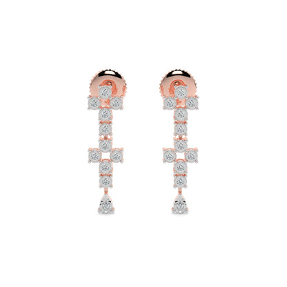 Moonlit Diamond Earring-Rose Gold