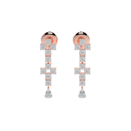 Moonlit Diamond Earring-Rose Gold
