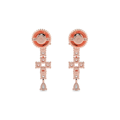 Moonlit Diamond Earring-Rose Gold