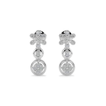 Daisy Dreams Diamond Earrings-White Gold