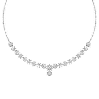 Daisy Dreams Diamond Necklace-White Gold