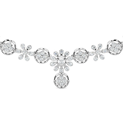 Daisy Dreams Diamond Necklace-White Gold