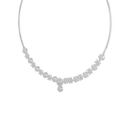 Daisy Dreams Diamond Necklace-White Gold