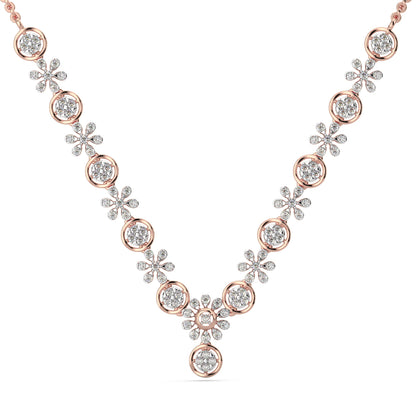 Daisy Dreams Diamond Necklace-Rose Gold
