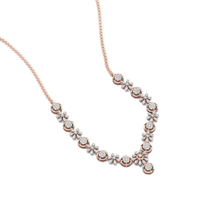 Daisy Dreams Diamond Necklace-Rose Gold