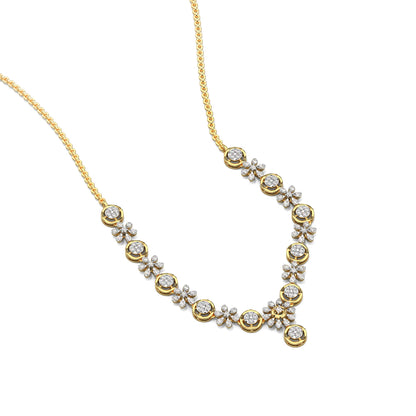 Daisy Dreams Diamond Necklace-Yellow Gold