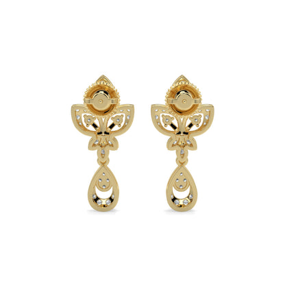 Delicate Charm Earring-Yellow Gold