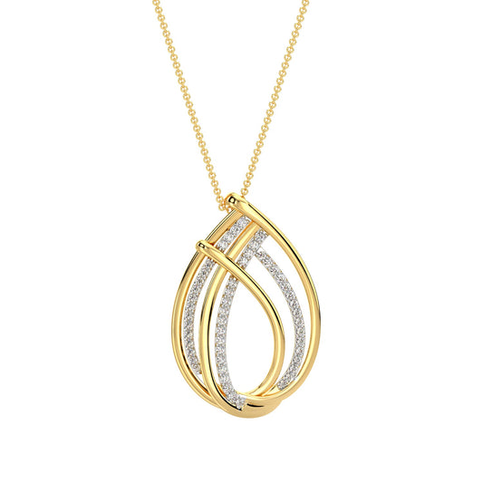 Forever Shine Diamond Pendant-Yellow Gold