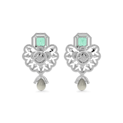 Velvet Night Gems Earrings-White Gold