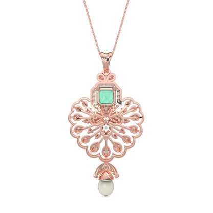 Velvet Night Gems Pendant-Rose Gold