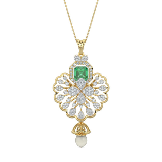 Velvet Night Gems Pendant-Yellow Gold