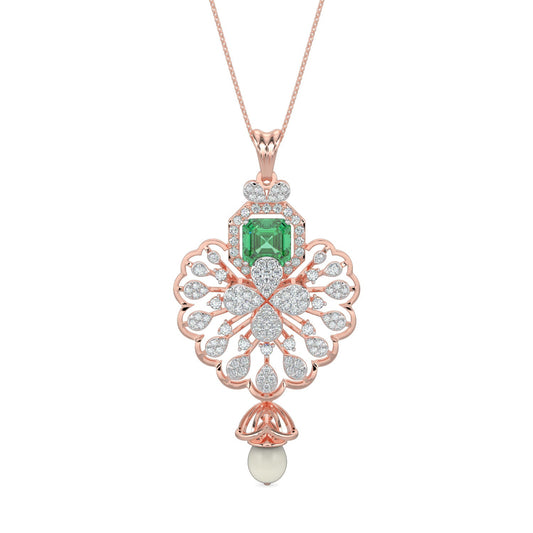 Velvet Night Gems Pendant-Rose Gold