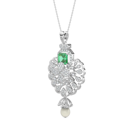 Velvet Night Gems Pendant-White Gold