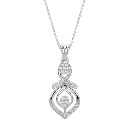 Twilight Drop Pendant-White Gold