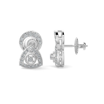 Whisper in the Winds Studs-White Gold