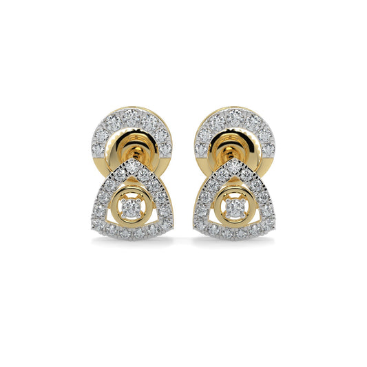 Whisper in the Winds Studs-Yellow Gold