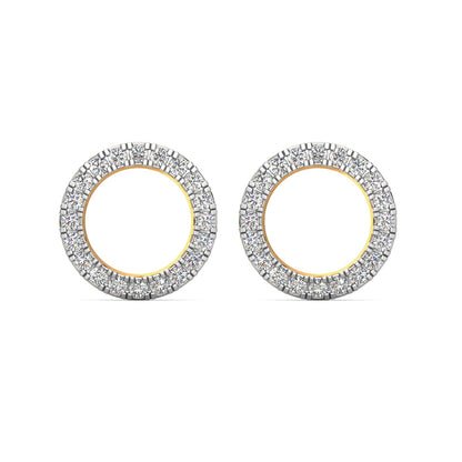 Orbit Diamond Earrings-Yellow Gold