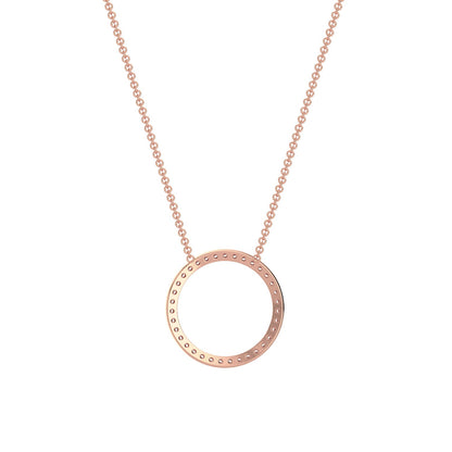 Orbit Diamond Chain Necklace-Rose Gold