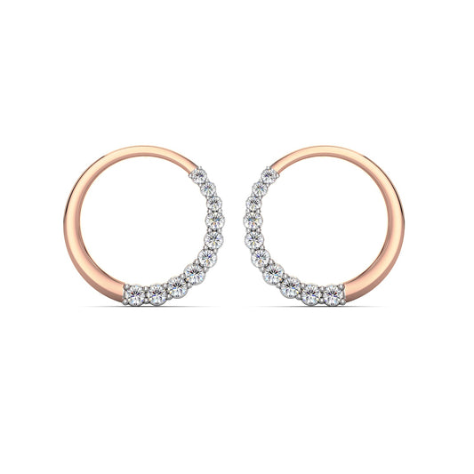 Stellar Diamond Earrings-Rose Gold