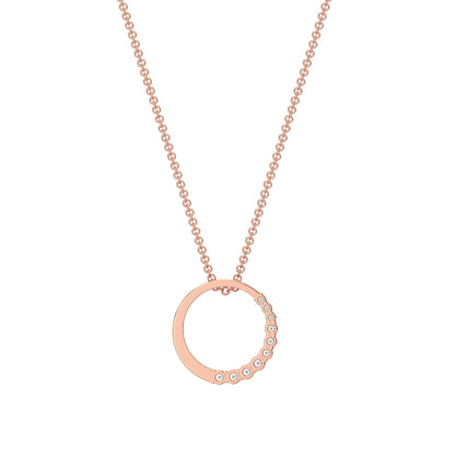 Stellar Diamond Chain Necklace-Rose Gold