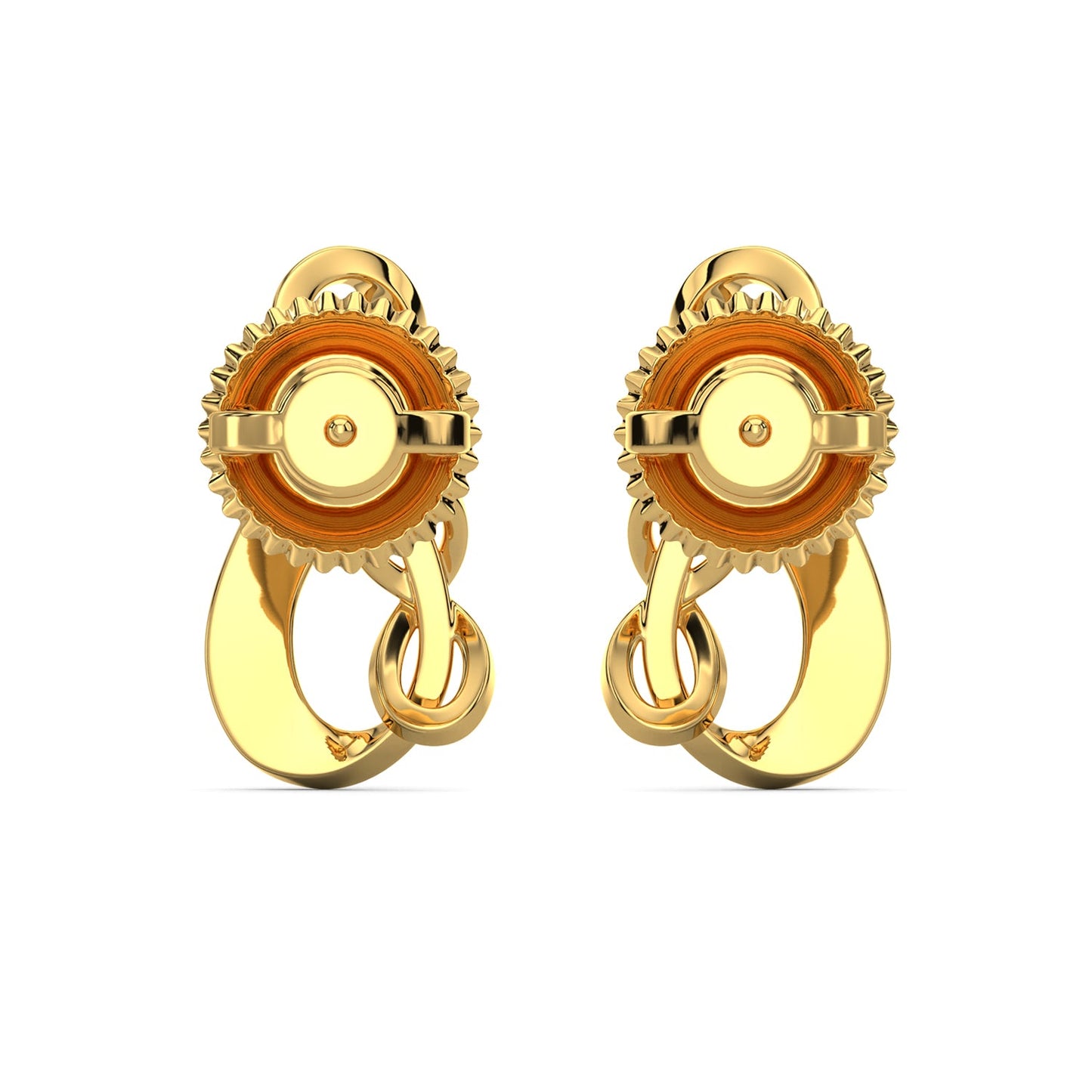Dual Infinity Diamond Earrings-Yellow Gold