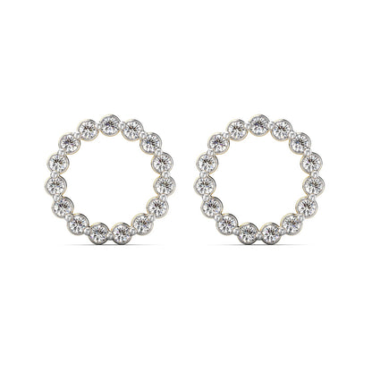 Brilliant Diamond Earrings-Yellow Gold