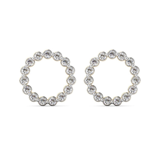 Brilliant Diamond Earrings-Yellow Gold