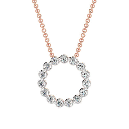Brilliant Diamond Chain Necklace-Rose Gold