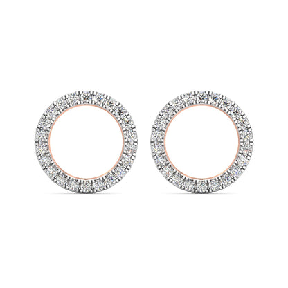 Luna Diamond Earrings-Rose Gold