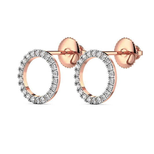 Luna Diamond Earrings-Rose Gold