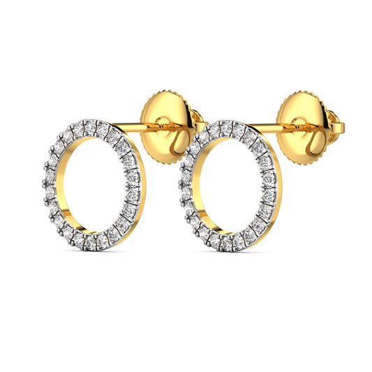 Luna Diamond Earrings-Yellow Gold