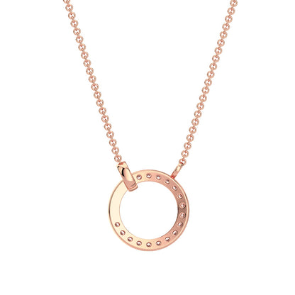Luna Diamond Chain Necklace-Rose Gold