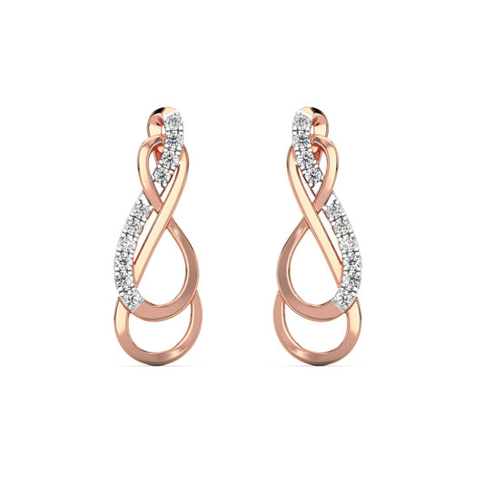 Petite Diamond Earrings-Rose Gold