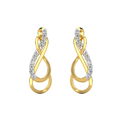 Petite Diamond Earrings-Yellow Gold