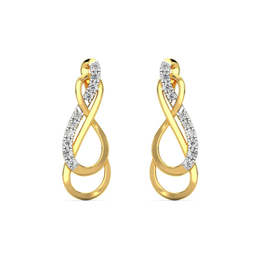 Petite Diamond Earrings-Yellow Gold