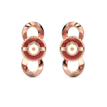 Sparkle Infinity Diamond Earrings-Rose Gold