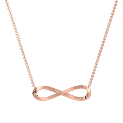 Sparkle Infinity Diamond Chain Necklace-Rose Gold