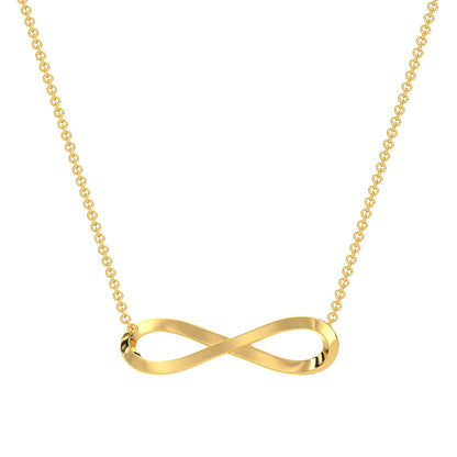 Sparkle Infinity Diamond Chain Necklace-Yellow Gold