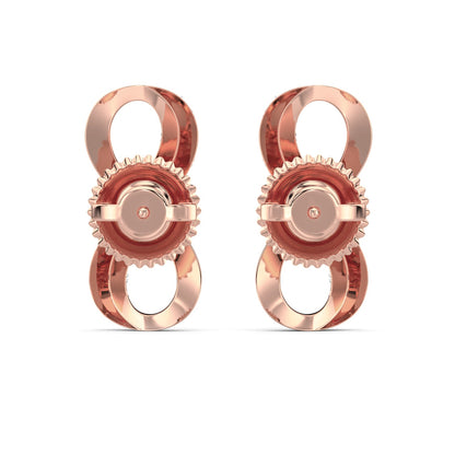 Infinity Glow Diamond Earrings-Rose Gold