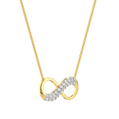 Infinity Glow Diamond Chain Necklace-Yellow Gold