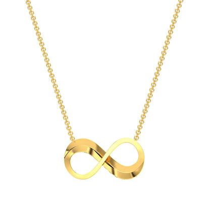 Infinity Glow Diamond Chain Necklace-Yellow Gold