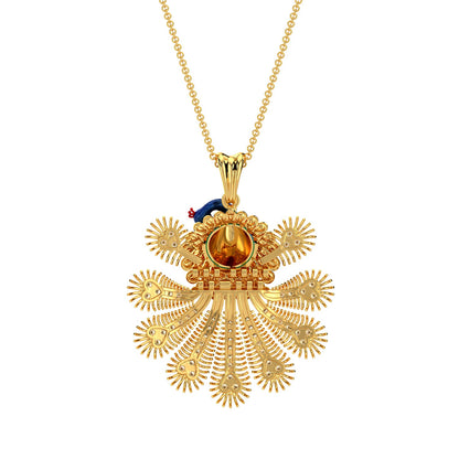 Radiant Crest Pendant-Yellow Gold