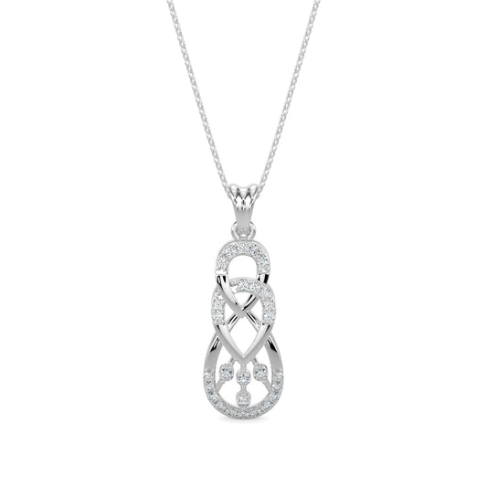 Delicate Droplets Pendant-White Gold
