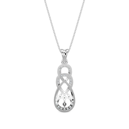Delicate Droplets Pendant-White Gold