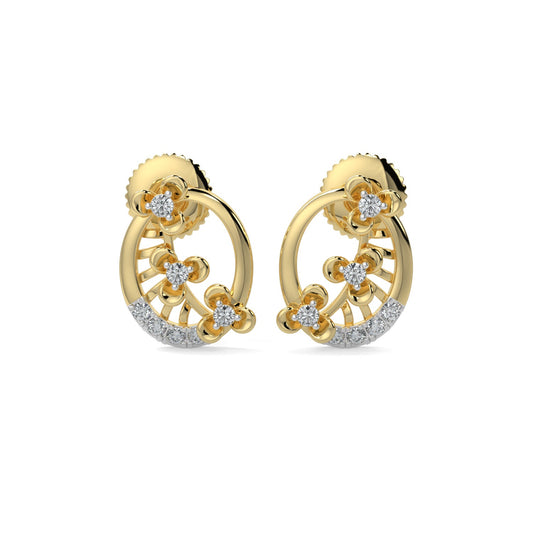 Subtle Shimmers Earrings-Yellow Gold