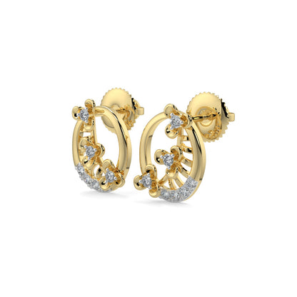 Subtle Shimmers Earrings-Yellow Gold